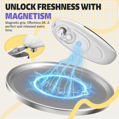 Handsfree One Touch Electric Can Opener, Smooth Edge Automatic Can Opener Fits All Can Sizes, Handheld Battery Operated Easy and Safe Kitchen Gadget for Seniors with Arthritis