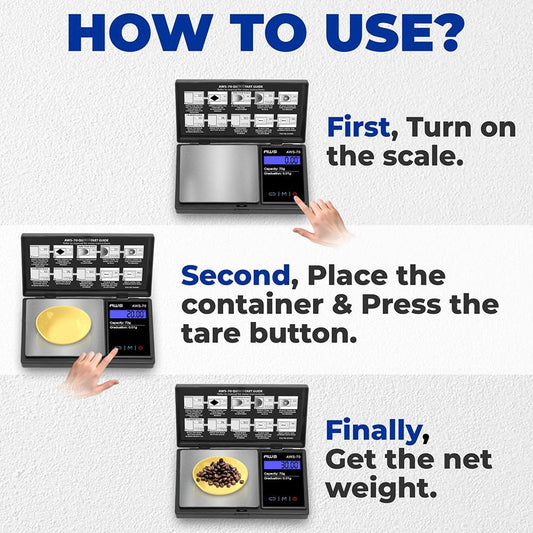 American Weigh Scales Series Digital Pocket Weight Scale 600g x 0.1g |Digital Gram Scale Small Scale Mini Food Scale Jewelry Scale Ounces/Grains Scale, Easy to Carry (Black, 1000g x 0.1g)