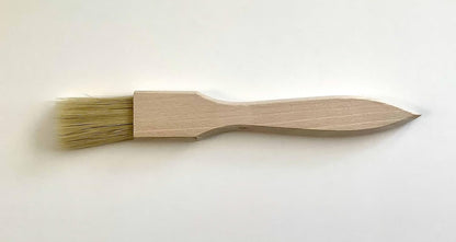 Tredoni 1.4" Flat Wooden Pastry Baking Brush Natural Bristles - Dusting Flour, Glazing & Basting Dough, Batter Egg/Oil Spreading Brush 3.5cm (Flat)