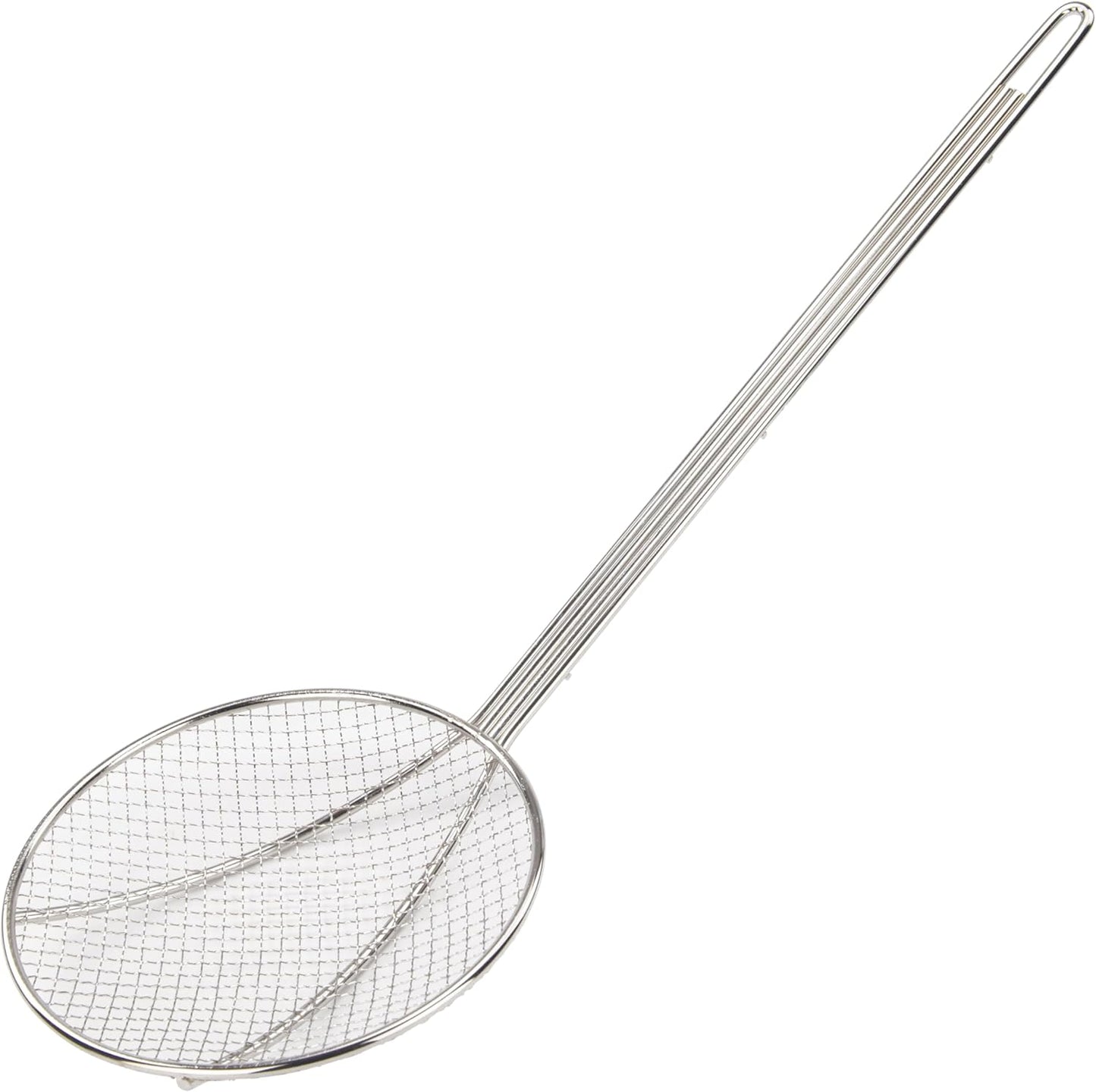 Winco Round Wire Skimmer, 9-Inch, Nickel
