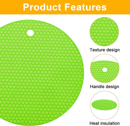 uxcell 3pcs Silicone Jar Opener Pads, 17.5cm/7" Texture Can Opener Multipurpose Round Bottle Lid Opener Non-Slip Coasters for Weak Hands Seniors Children, Orange, Blue, Gray