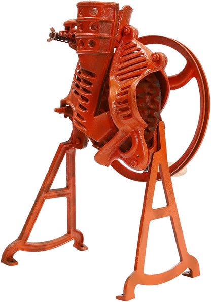 Manual Corn Thresher Hand Corn Sheller with Wooden Handle, Hand Corn Sheller Heavy Duty Shelling Machine Corn Thresher & Peeling Peeler Corn Cob Stripper Tool (orange)