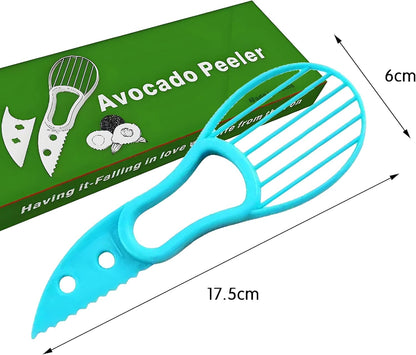 Avocado Slicer Tool 3 in 1, Avocado Pit Remover Kitchen Gadgets, Avocado Corer Tool, Fruit & Avocado Peeler Tools, Green