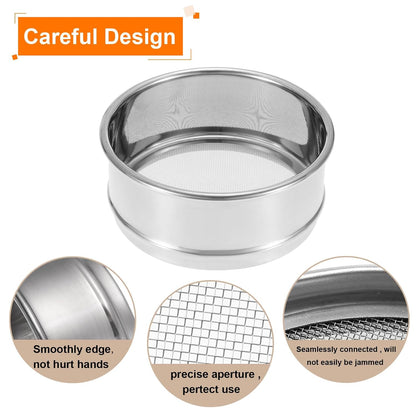 PATIKIL 150 Mesh Lab Sieve, 4" Diameter Test Sieve 304 Stainless Steel Wire Cloth (0.1mm) for Industrial Laboratory