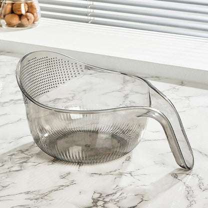Functional Rice Washing Colander Efficient Draining Bowl Practical Sink Basket PET Suitable for Washing Rice