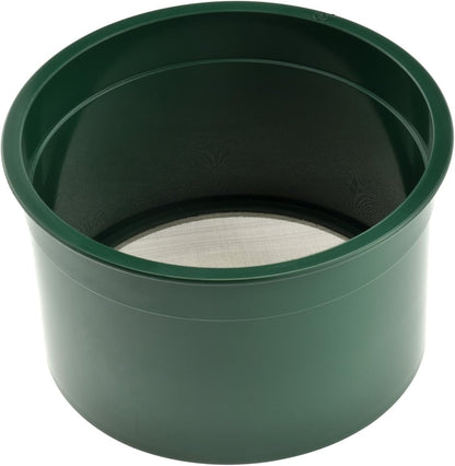 SE 5.5 Inch Mini Stackable Classifier Gold Prospecting Pan - 50 Holes/Square Inch Stainless Steel Mesh Sifting Pan, Green