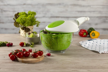 KUHN RIKON Salad Spinner with Side Handle and Instant-Stop Button, 21cm