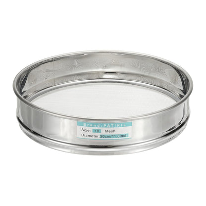 PATIKIL 10 Mesh(2mm) Lab Sieve, 11.8"(30cm) Diameter Sifting Screen 304 Stainless Steel Wire Cloth Fine Mesh Sieve for Industrial Laboratory Home Soil Sifter Dry Sift Screens Hash
