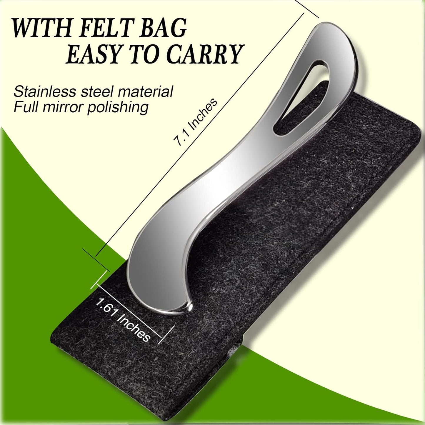 BYYDDIY Stainless Steel Gua Sha Muscle Scraper Tool,Scar Tissue Tool,Physical Therapy Tools,Muscle Scraping Tool,Guasha Massage Scraper,IASTM Tools,Skin Scraping Tool,Soft Tissue Massage Tool