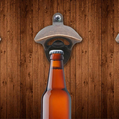 ROYHOO 12PCS Wall Mounted Bottle Opener Vintage Beer Bottle Opener Suitable for Bars KTV Hotels Homes