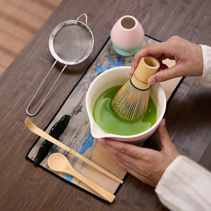 7matcha whisk set - 1Matcha Bowl ，1 matcha whisk, 8pcs matcha kit Gradient matcha set