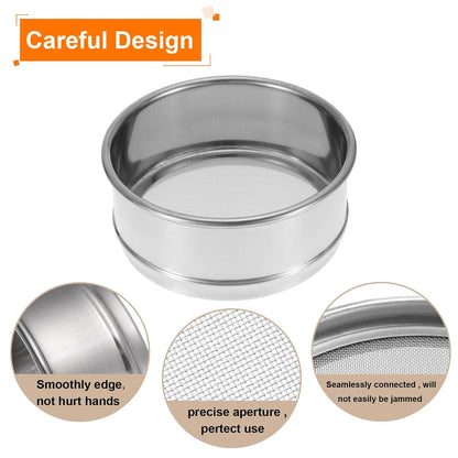 PATIKIL 150 Mesh Lab Sieve, 4" Diameter Test Sieve 304 Stainless Steel Wire Cloth (0.1mm) for Industrial Laboratory