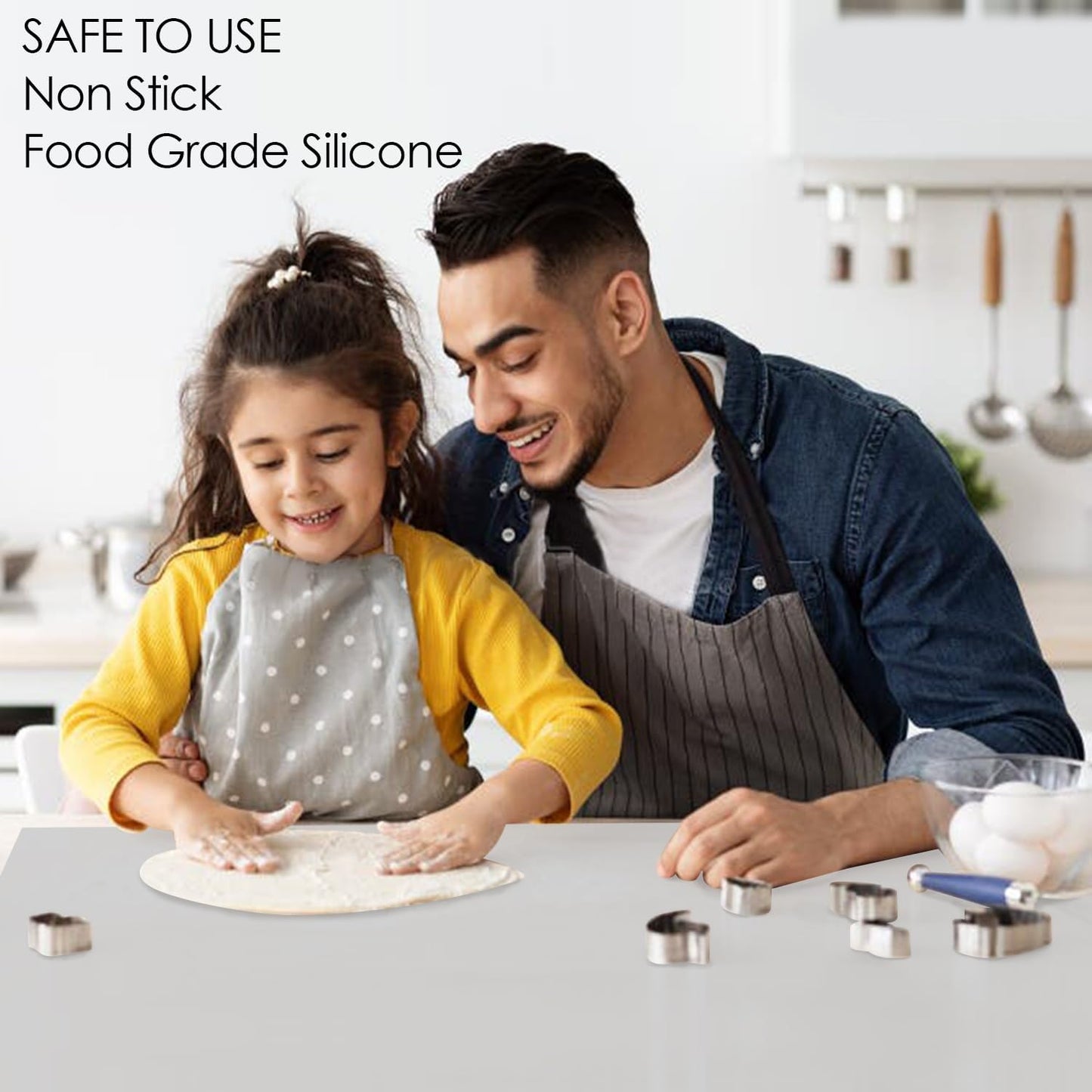 Standard Silicone Mat,Black Baking Mat-Food Grade Kids Dinner Table Placemat Non Slip Counter Mat with Raised Edges Heat Resistant Mat for Air Fryer Nonstick Pastry Dough Mat(1 Pack 23.6'' x 15.7'')