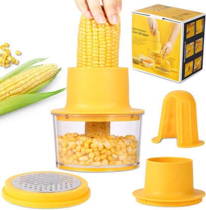LIIGEMI Corn Cob Strippe,Corn Peeler for Corn on the Cob,Corn Kernel Remover Tool with Anti Slip Cover,Corn Cutter Easy to Use