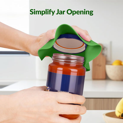 NIHOME Silicone Jar Opener – 6 Inch Large Anti-Slip Grip Pads, Premium 100% Food-Grade Silicone, Stylish Designer Colors, Multi-Purpose Heat-Resistant Mat & Coaster, Set of 4