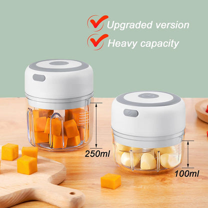 Electric Mini Garlic Chopper, 100ML Food Chopper Garlic Mincer USB, Portable Small Food Processor for Vegetables