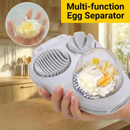 3-in-1 Heavy Duty Egg Slicer, Stainless Steel Blades with Multiple Cutting Modes for Hard Boiled Eggs, Mushrooms, Strawberry, Multifunctional Kitchen Tool, Send Goods from Local Warehouse