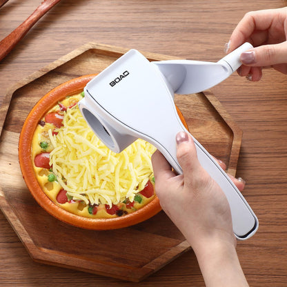 Boao Rotary Cheese Grater Manual Handheld Cheese Grater with Stainless Steel Drum for Grating Hard Chocolate Nuts Kitchen Tool Christmas favors(Gray Green)