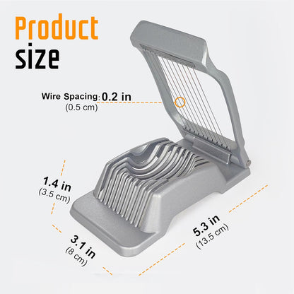 Egg Slicer for Hard Boiled Eggs, Stainless Steel Wire, Multipurpose Heavy Duty Aluminium Egg Cutter for Egg, Salads, Sandwiches, Strawberries, Mushrooms, Soft Cheese, Red