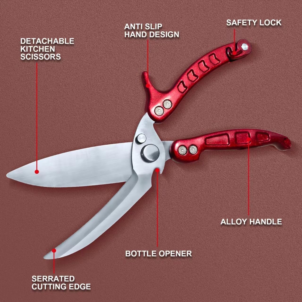Herb Scissors, Shallot Scissors, Multipurpose 5 Blade Kitchen Herb Shears, Herb Cutter with Safety Cover and Cleaning Comb for Chopping Shallot Basil Chive Parsley