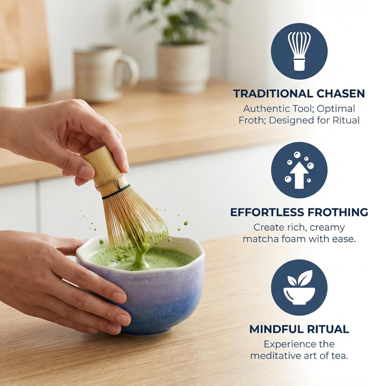 Matcha Whisk Set ,7 Pcs Matcha Set, Matcha Kit for Ceremony, Tradition Tea Set for Making Breakfast/Latte, with 20 OZ Bowl(Chawan)/Whisk and Holder, Valentine's Day Gift for Family/Friend Tea Lovers