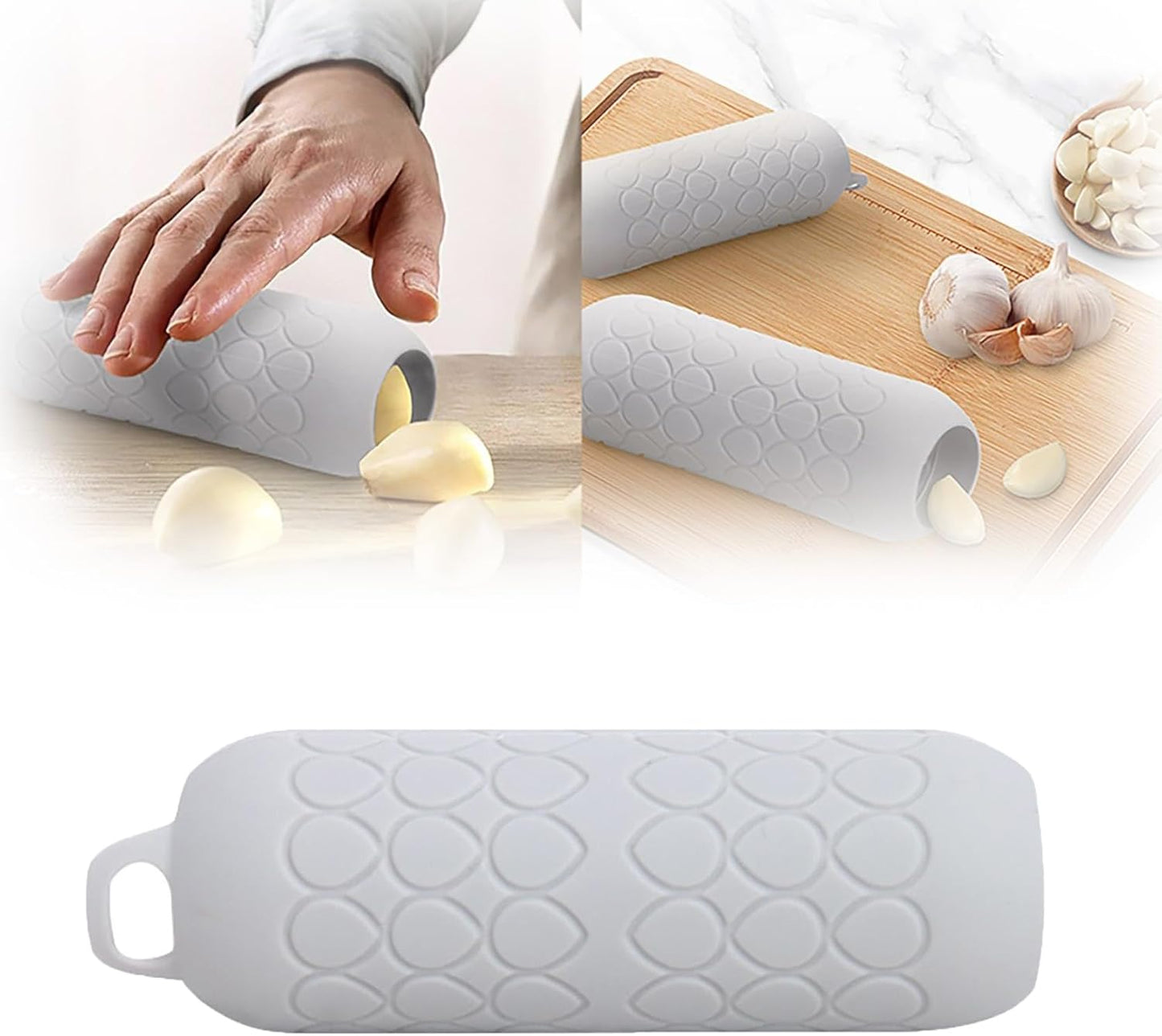 2024 Silicone Garlic Peeler,Garlic Skin Remover Roller Tube,Easy Quick to Peeled Garlic Cloves Roller Tube,Useful Garlic Peeling Kitchen Tool (2PC)