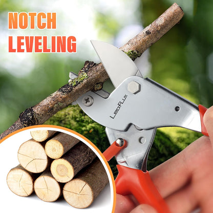 LeafLux 8" Professional Heavy Duty Anvil Pruning Shears with Anti-Rust SK-5 Blades, Garden Shears for Dry Stems and Small Branches, Gardening Scissors, Clippers for Wood, Non-Slip Handle. | LFXP1108S