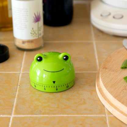 Kikkerland Frog Timer – Fun Gadget for Home & Kitchen – 60 Minute Windup Timekeeper for Cooking