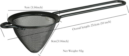 Fine Mesh Cocktail Strainer, Stainless Steel, Long Handle Set of 2 (Stainless Steel set of 2)