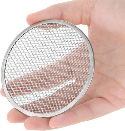 10 Pack Stainless Steel Screen Filter Strainer Lid for 86mm Wide Mouth Mason Jar, Sprouting Lids, Mason Jar Sprouting Lids, Regular Mouth Mesh Bean Sprout Sieve Lids for Bean, Alfalfa, Broccoli