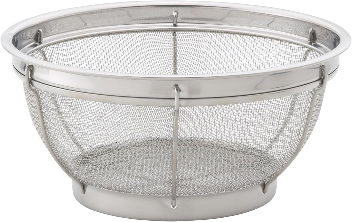 HIC Harold Import Co. Kitchen Perforated Colander with Handles, 18/8 Stainless Steel, 8.5 Inches