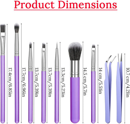 16 PCS Fondant Tools Cake Decorating Brushes Tool Set, Food Paint Brush Include Cookie Pastry Brushes Baking Brush Needles Sugar Stir Needles Elbow and Straight Tweezers for Cake Fondant Decor Supplie
