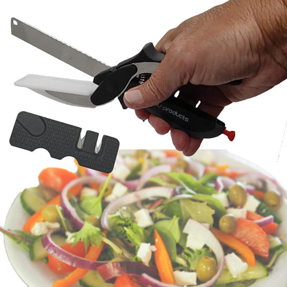 Vegetable Slicer Cutter - Produce Chopper Fruit Cutter - Smart Cutting Board And Knife Set Great Gift - Vegetable Chopper Veggie Cutter - Multiple Purpose Vegetable Slicer - Clever Smart Cutter