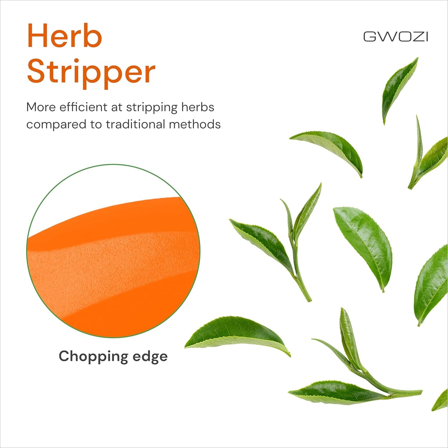 Herb Stripper Tool - Herb Leaf Stripper with 8 Holes - Kitchen Herb Stripping Tool - Plastic Greens Stripper for Kale, Cilantro, Thyme, Chard, Basil, Rosemary