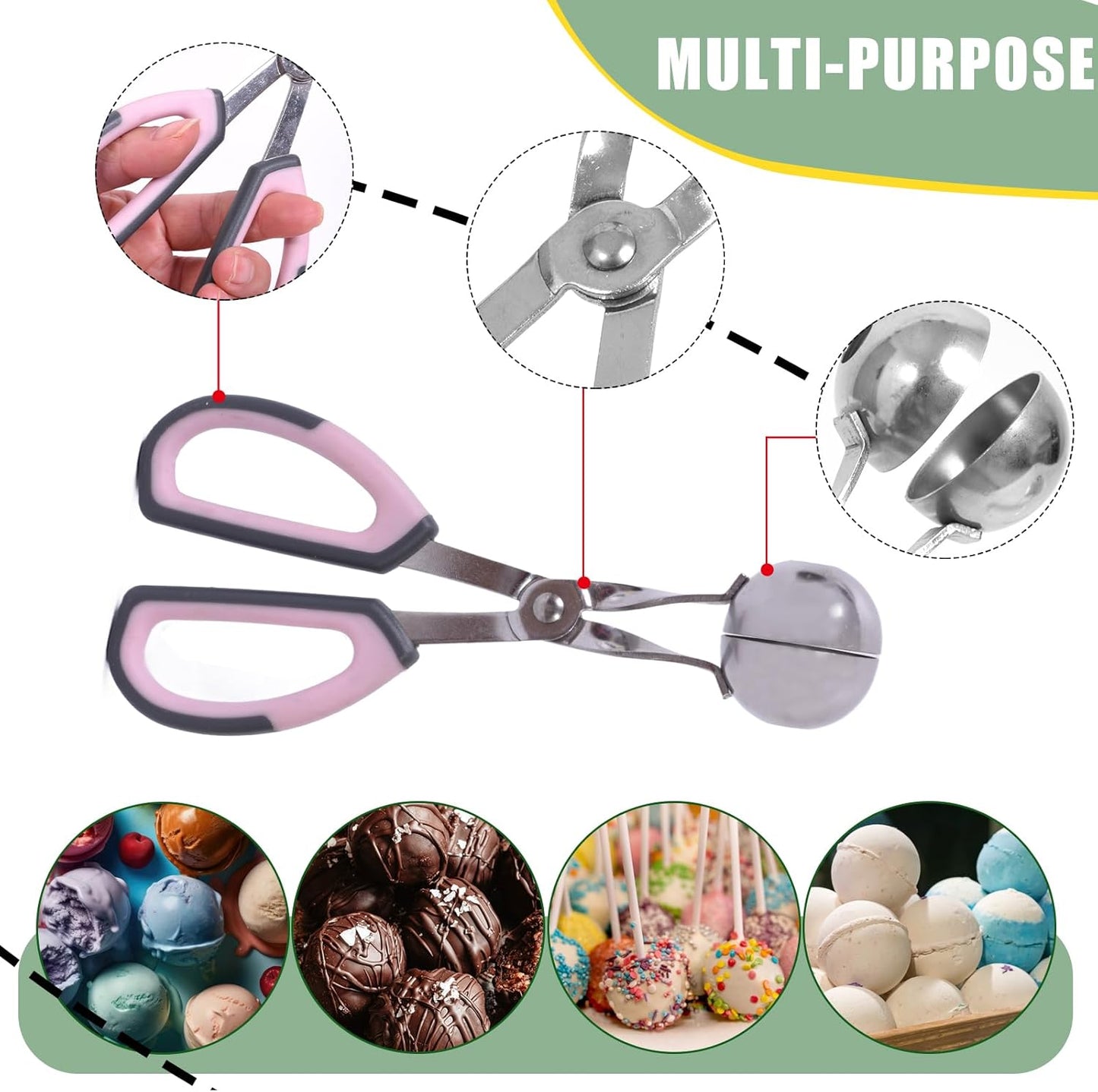 Cake Pop Kit Including 200 pcs 6 inch Lollipop Sticks and 200 pcs Clear Wrappers, 15 hole Clear Acrylic Display Stand, 1 pcs Metal Baller Scoop, 1 pcs Culinary Decorating Scooper, Gold Twist Ties