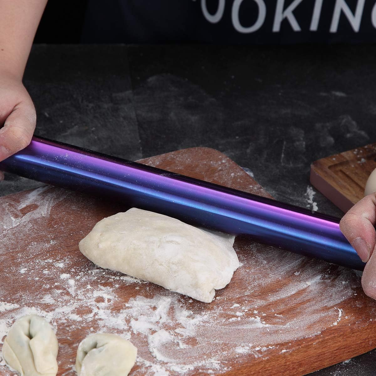 Stainless Steel Rolling Pin, Matte Finish 16.7 Inches, Berglander Rolling Pin For Baking Pizza Dough, Pie, Cookie, Essential Kitchen Utensil Gift Ideas For Bakers.