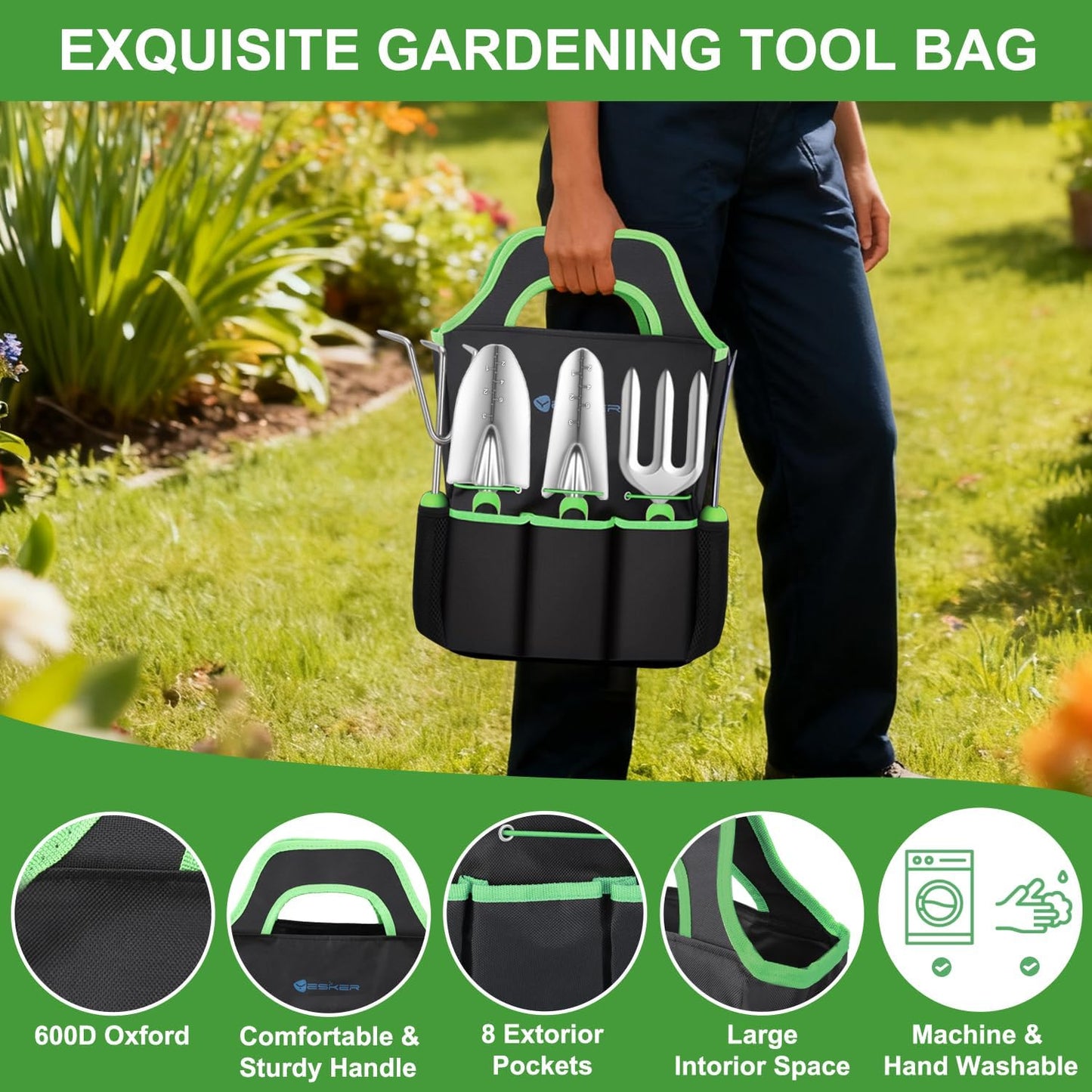 Yesker Pruning Shears Garden Shears 7.8" Professional Garden Scissors Sharp 65 Manganese Steel Blade Heavy Duty Clippers Hand Pruners for Cutting Fresh Flowers Branch Plant Trimming Gardening Tools