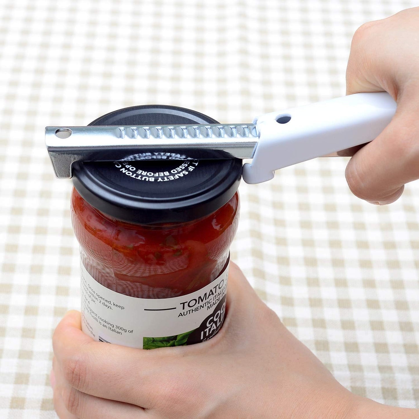 Kichwit Adjustable Jar Opener for Arthritis & Weak Hands & Seniors, Easily Opens 3/8" to 4" Jar and Bottle Lids