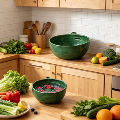 Rotating Berry Washing and Draining Basket — Multifunctional Vegetable Colander (Advanced Plastics)