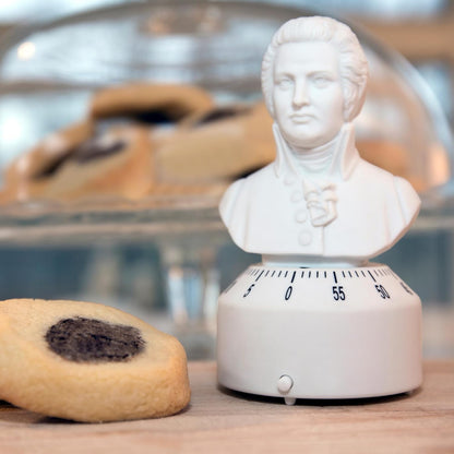 Kikkerland Mozart Timer – Musical Gadget for Home & Kitchen – 60 Minute Windup Timekeeper for Cooking for Music Lovers