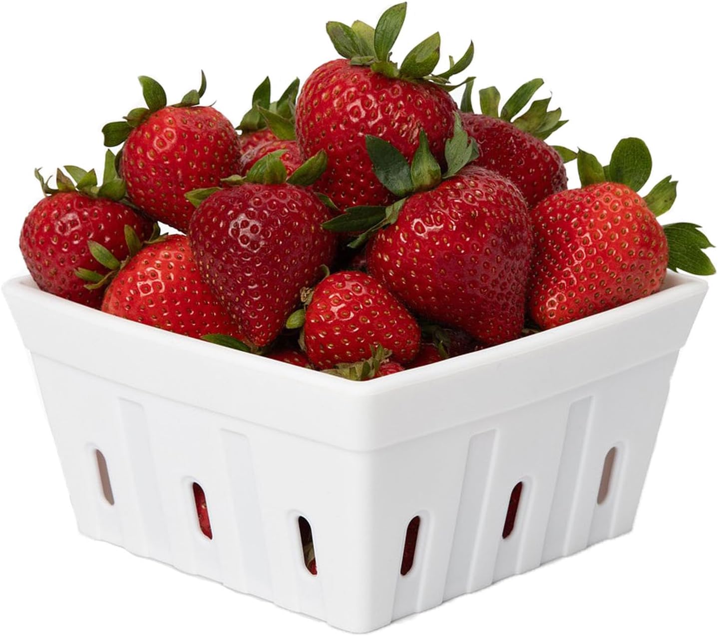 Silicone Berry Bowls – Durable Modern Farmhouse Colander & Storage Basket for Fruits and Vegetables, Refrigerator Organization, Dishwasher Safe, Oven Safe (Set of 3, White)