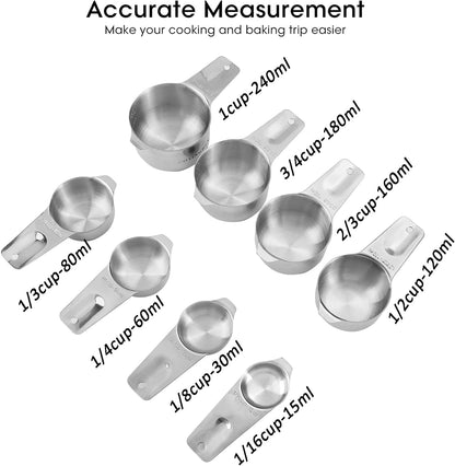 DOTINGHUX Plastic Measuring Spoons 8-Piece,Assorted Colors