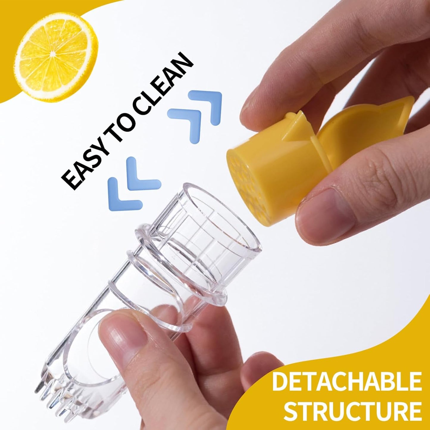 2ps New Screw Top Lemon Squeezer With Built-in Filter, Lemon Squeezer Portable With Pour Spout,lime Juicer For Cocktails, Drinks