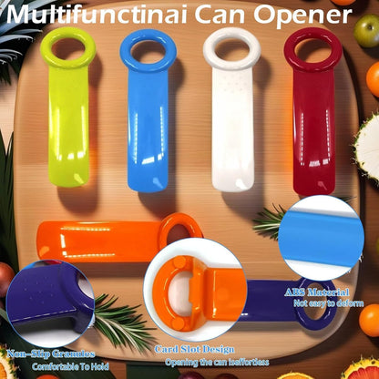 6 Pcs Jar Key Opener for Weak Hands, Elderly & Children - Plastic Jar Lid Opener with Easy Grip Hand Held 5.5" Colorful Design