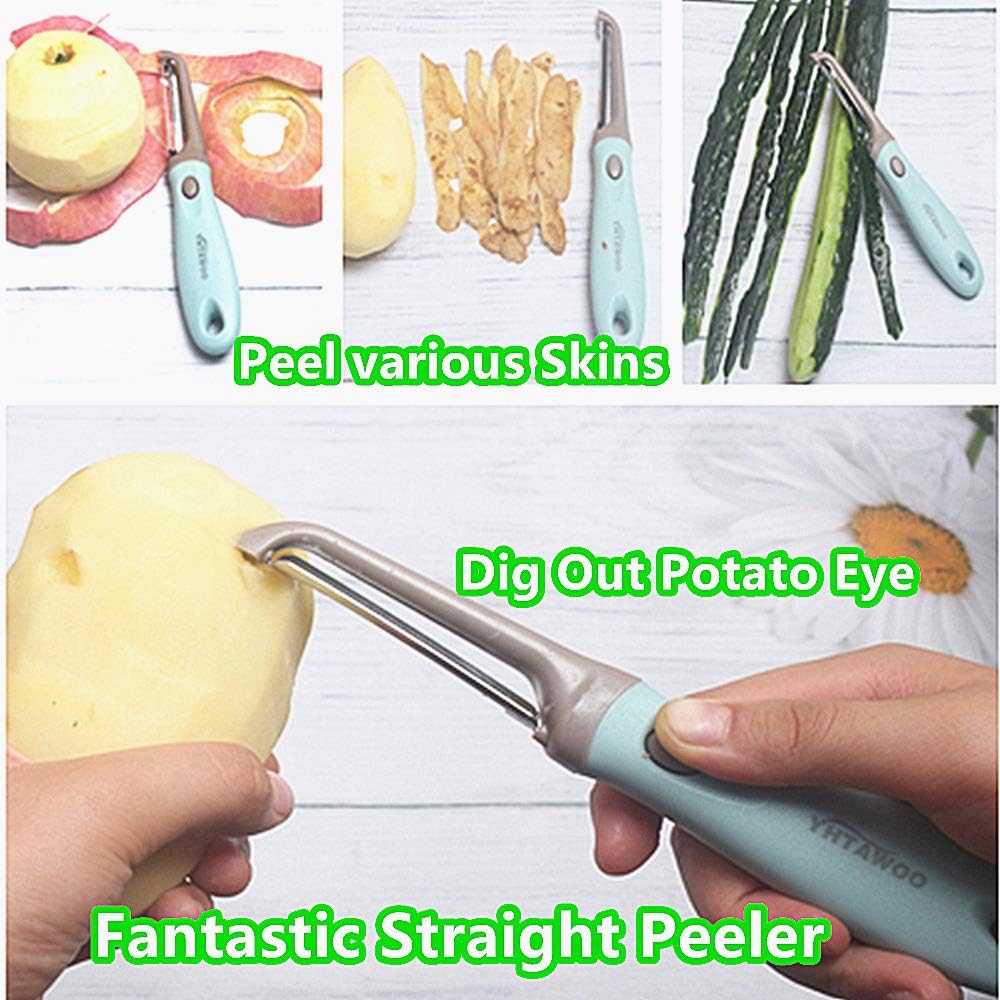 Fruit Peeler Vegetable Peeler 3-in-1 Trio Peeler Set Julienne Peeler Potato Peeler Vegetable Peeler Slicer Stainless Steel