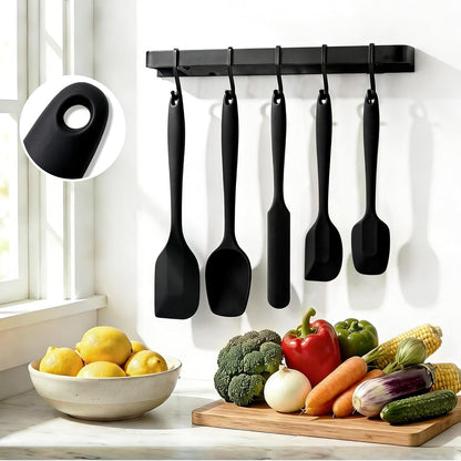 5 Pieces Silicone Spatula Set BPA Free Non Stick Rubber Spatula Heat Resistant Set Ideal for Baking Cooking Mixing Dishwasher Safe Kitchen Tools Multicolor