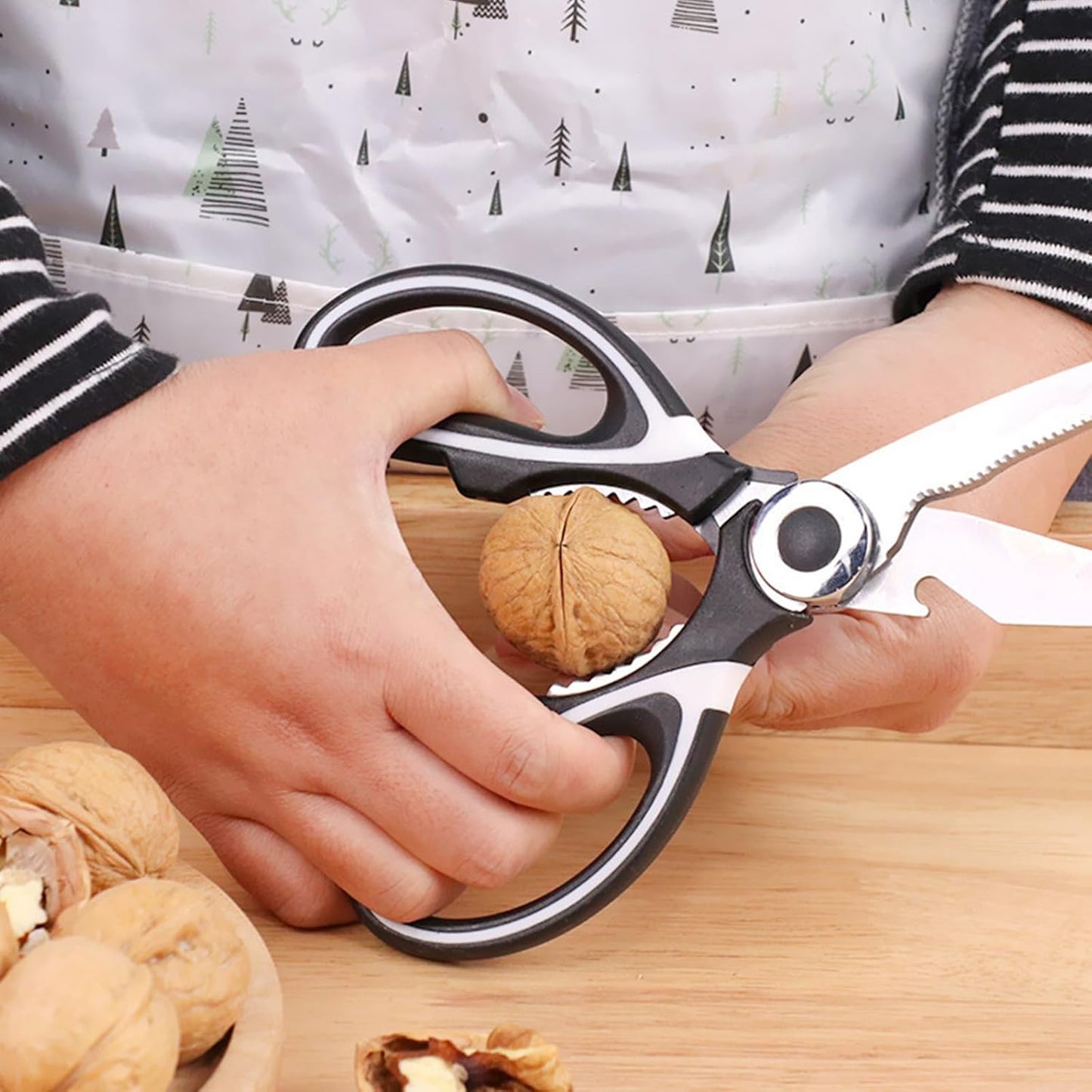 NileHome Kitchen Scissors, Stainless Steel Scissors All Purpose Heavy Duty, Kitchen Scissors for Food Dishwasher Safe, Kitchen Shears for Kitchen Meat Chicken Fish Poultry Herb Bread (Blue)