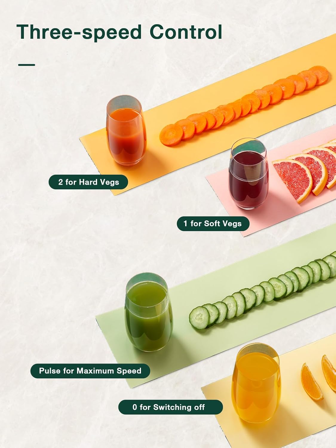 Juicer Machines, Juilist 3" Wide Mouth Juicer Extractor Max Power 800W, for Vegetable and Fruit with 3-Speed Setting, 400W Motor, Easy to Clean