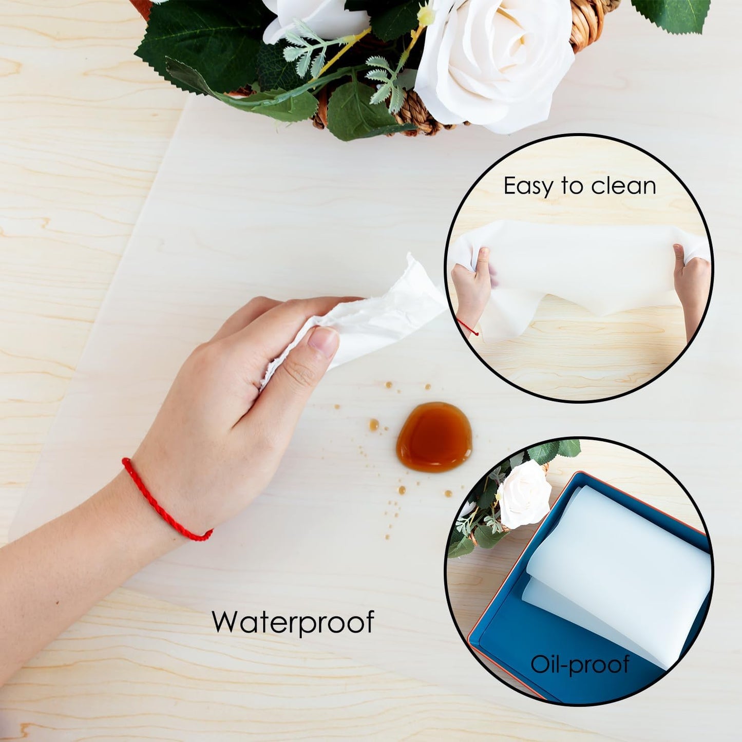 Standard Silicone Mat,Black Baking Mat-Food Grade Kids Dinner Table Placemat Non Slip Counter Mat with Raised Edges Heat Resistant Mat for Air Fryer Nonstick Pastry Dough Mat(1 Pack 23.6'' x 15.7'')
