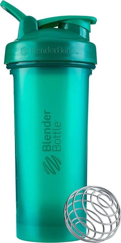 BlenderBottle Classic V2 Shaker Bottle Perfect for Protein Shakes and Pre Workout, 28-Ounce, Clear/Black